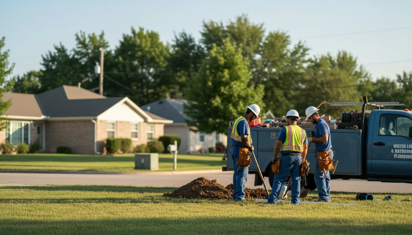 Residential water line and bathroom plumbing service in Piedmont, MO